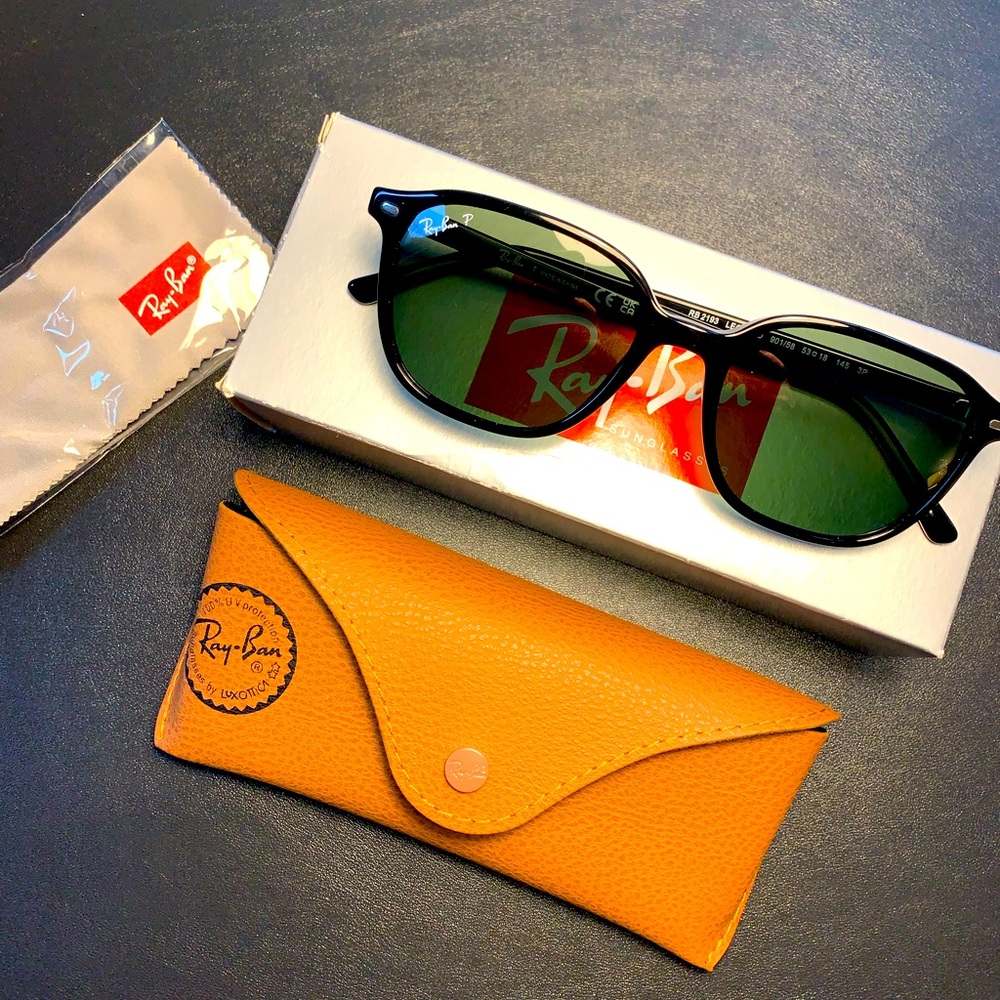 NEW Ray-Ban RB2193 Leonard Sunglasses Black NIB